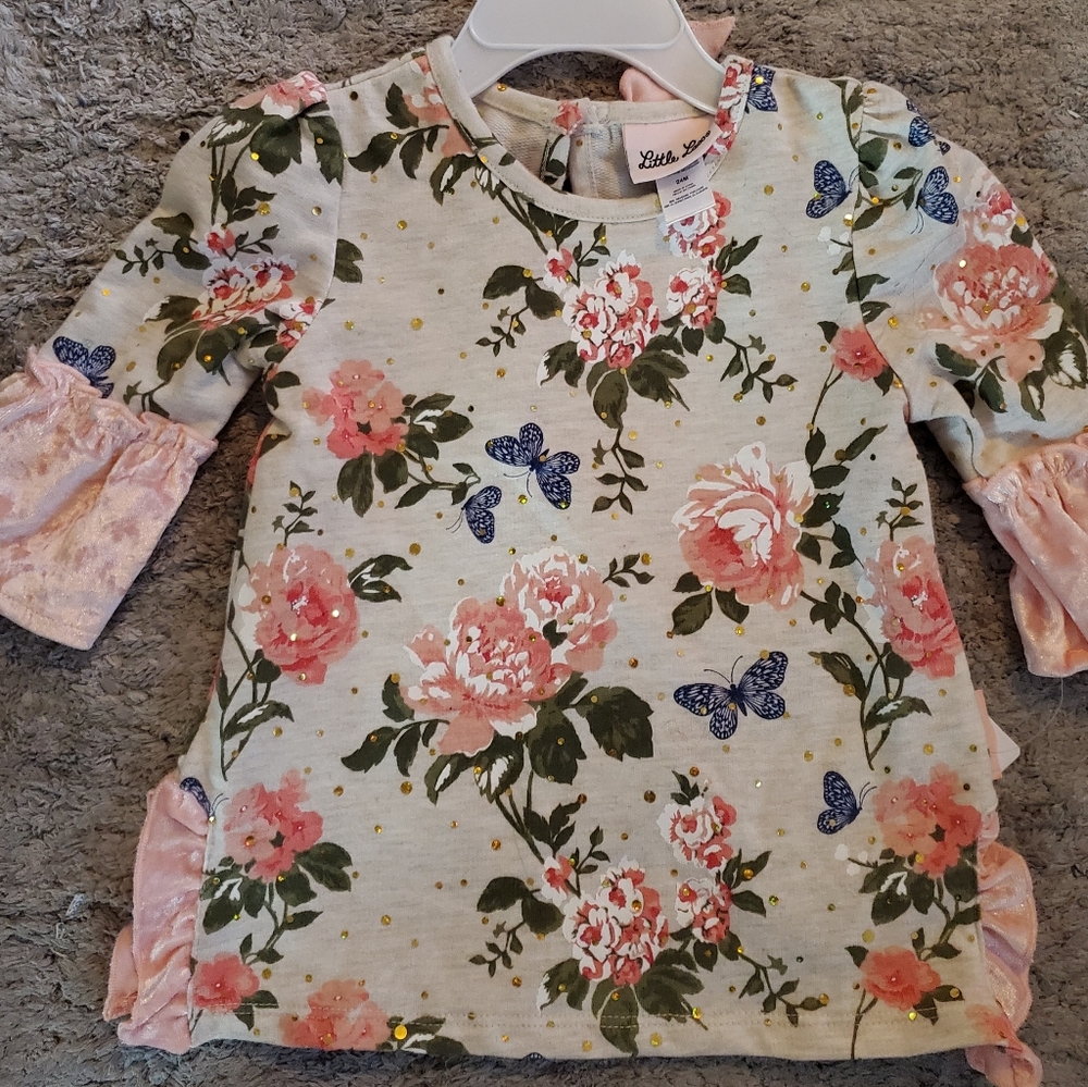 Little Lass flower top 24 months